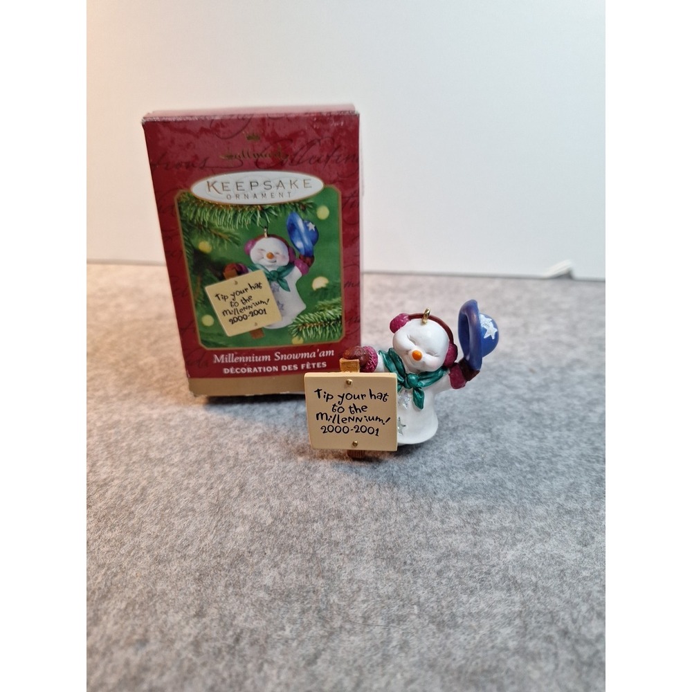Hallmark 2000 Keepsake Ornament Millennium Snowma'am Snowman